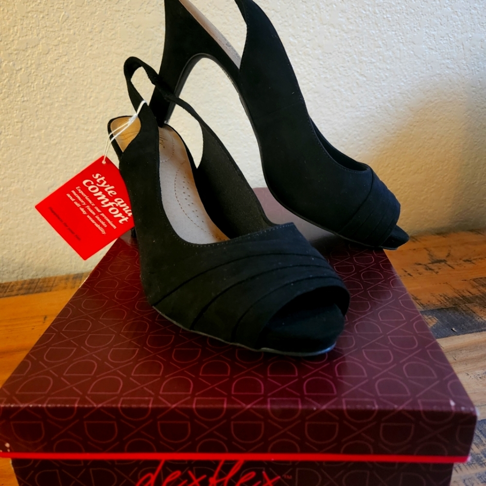 BRAND NEW Deflex Comfort Peeptoe Slingbacks, Size 9